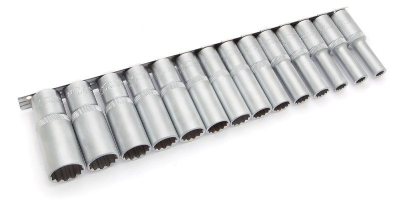 Набор головок двенадцатигранных удлинённых 1/2", 14 штук