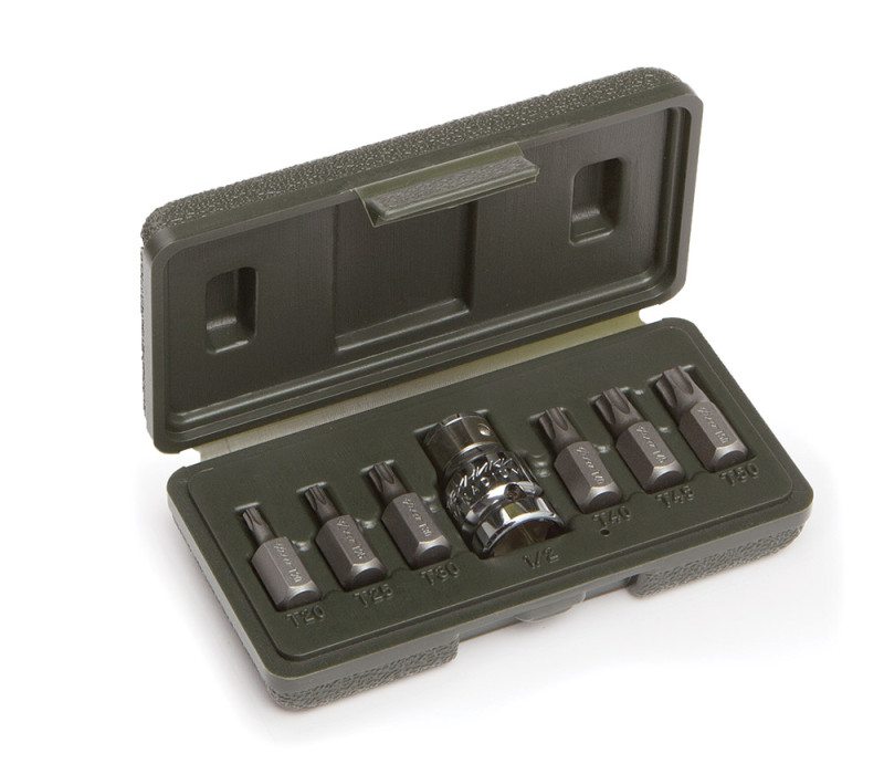 Набор вставок TORX 3/8" (Т20,Т25,Т30,Т40,Т45,Т50), длина 30 мм, 7 предметов