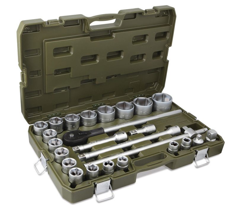 Набор головок и принадлежностей 3/4'', 25 предм.