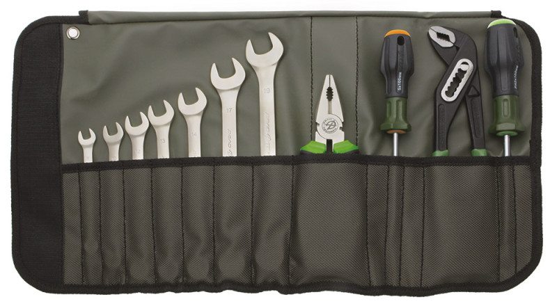 Набор ключей комбинированных и инструмента в сумке 11 предметов