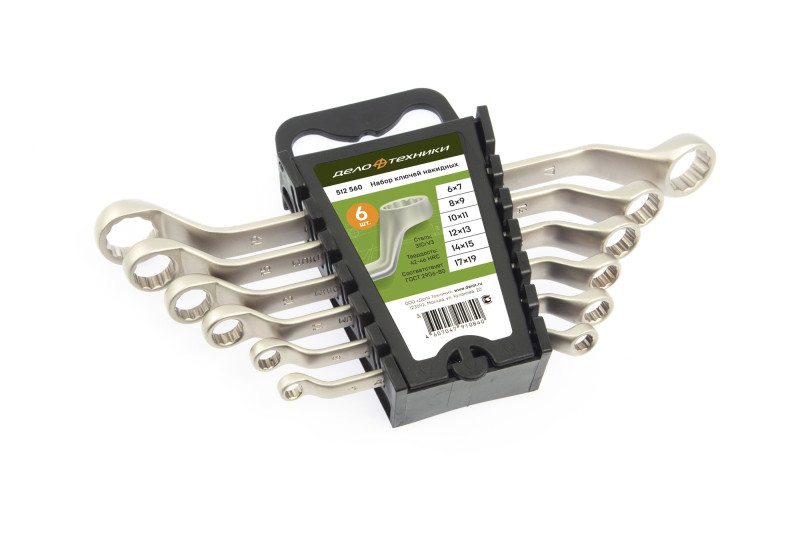 Набор ключей накидных 6 шт., холдер