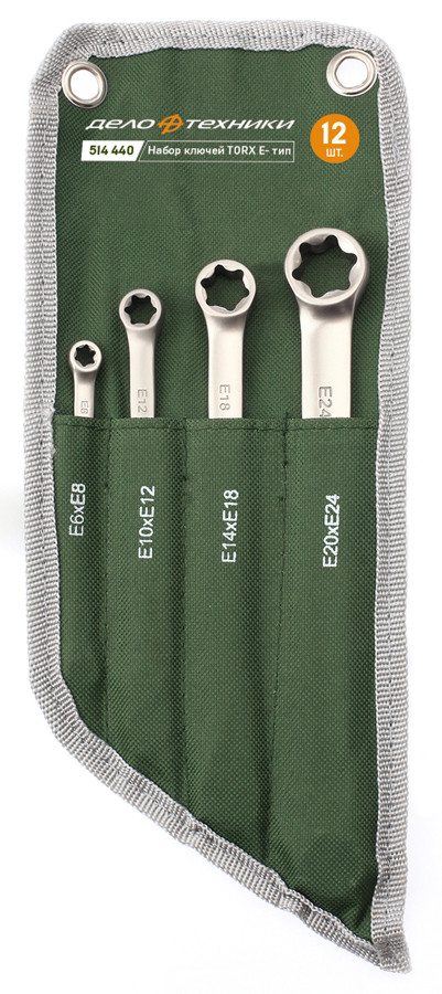Набор ключей накидных TORX 4 шт., планшет тетрон