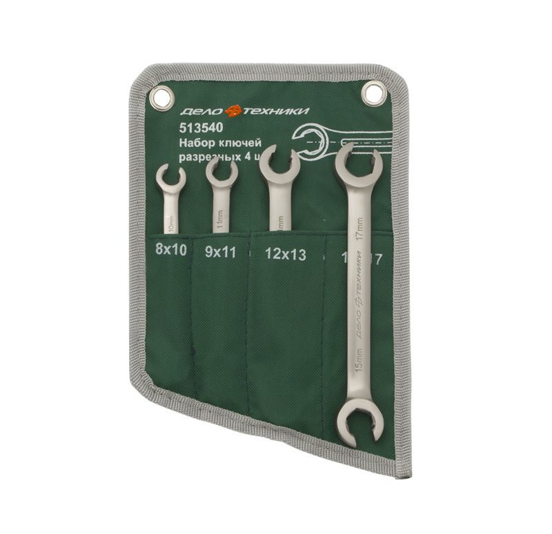 Набор ключей разрезных 4 шт., планшет тетрон.