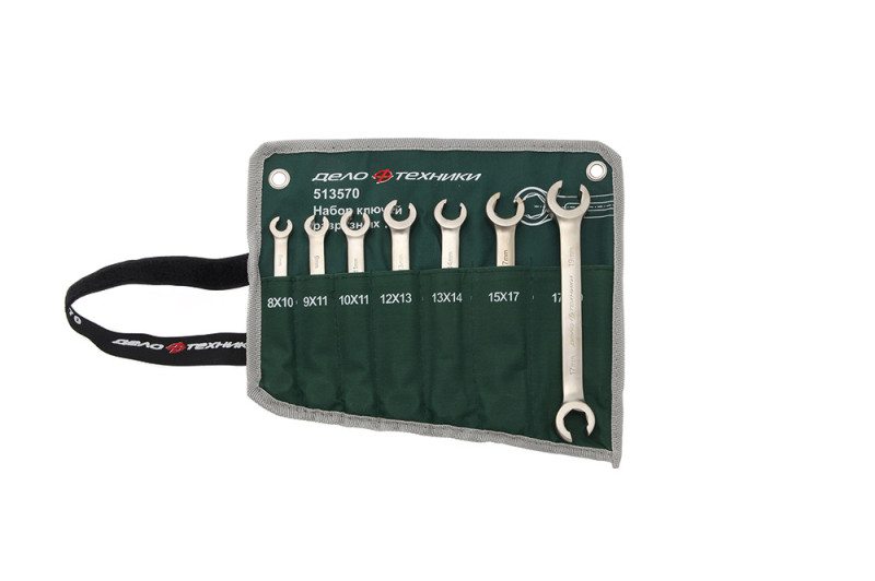 Набор ключей разрезных 7 шт., планшет тетрон.