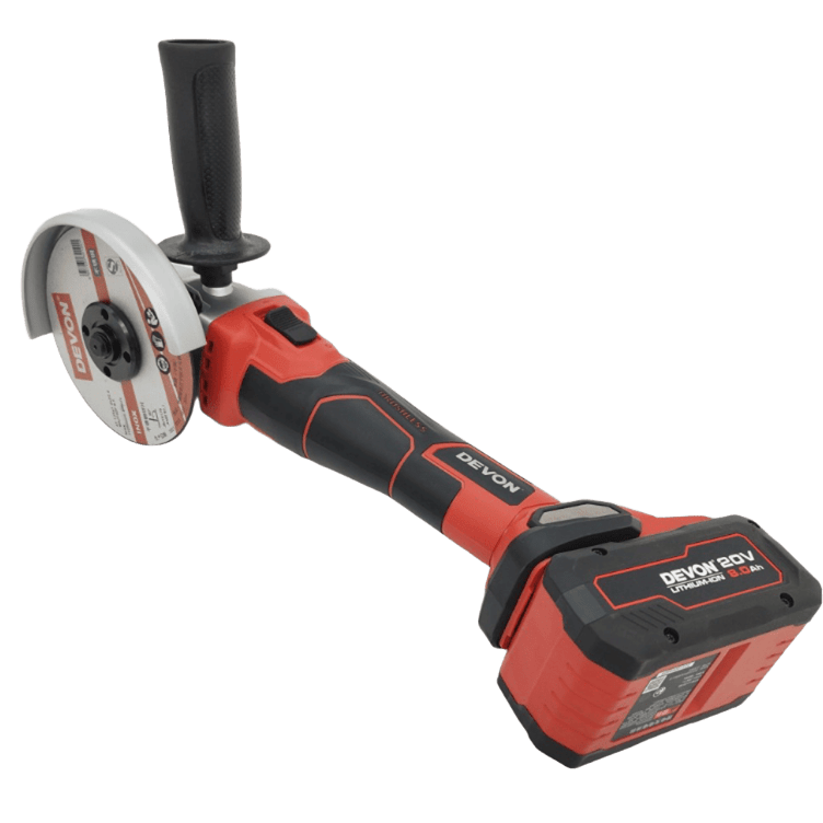 Аккумуляторная угловая
шлифовальная машина 20 В / регулировка обортов / 125 мм /
2 аккум. по 5.0 А∙ч / быстрое ЗУ 190 Вт