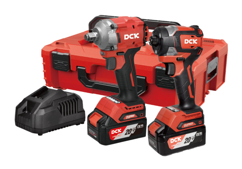 Набор аккумуляторного инструмента DCK KDKIT29 (KDPB358 + KDPL208, 18 В, 2*4.0 А/ч, З/У, K-Box)