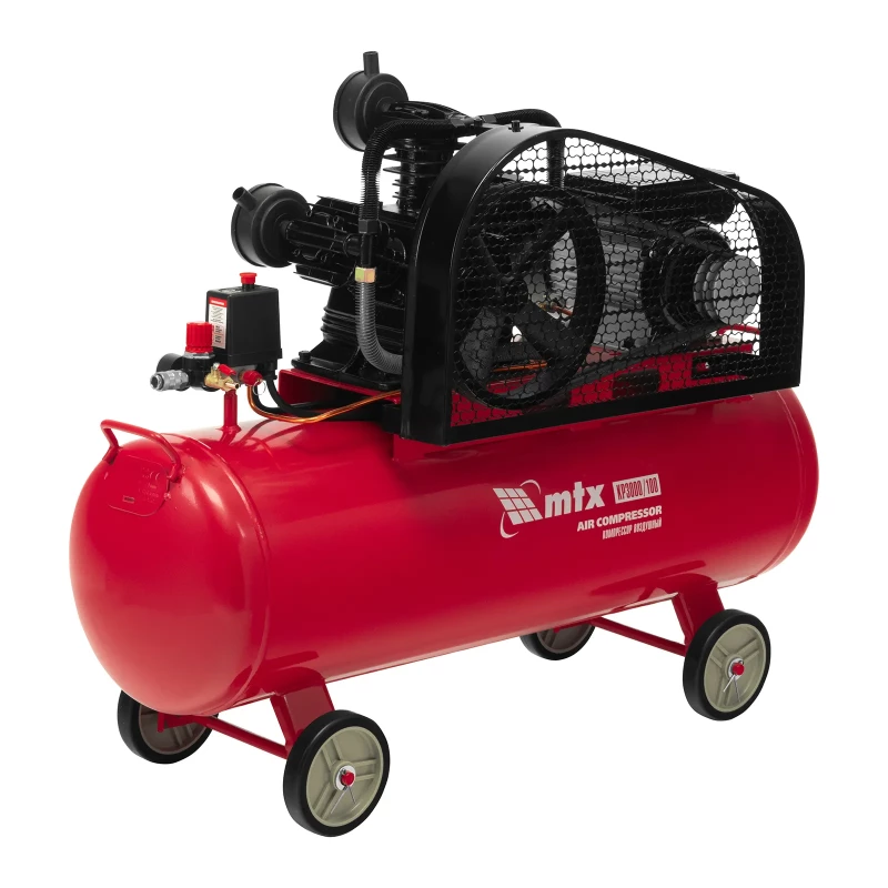 Компрессор воздушный ременный привод КР3000/100 3,0 кВт, 100 литров, 510 л/мин МТХ