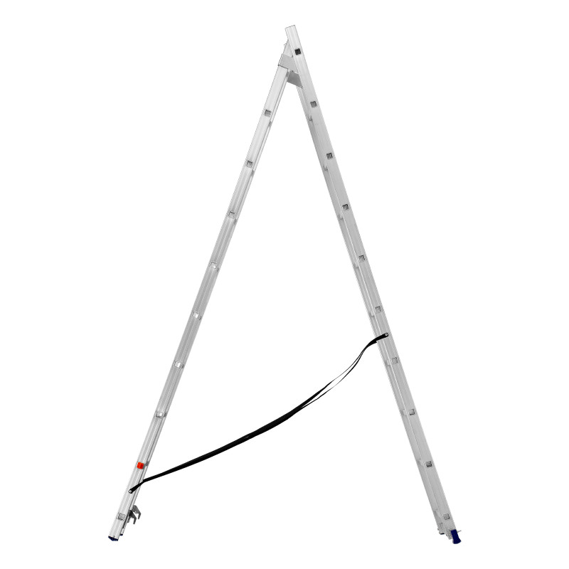 Лестница, 2 х 10 ступеней, алюминиевая, двухсекционная, Сибртех